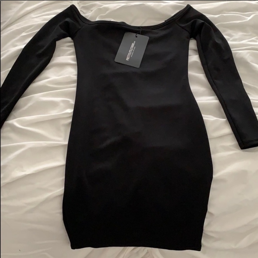 Black Off The Shoulder Dress 🌸